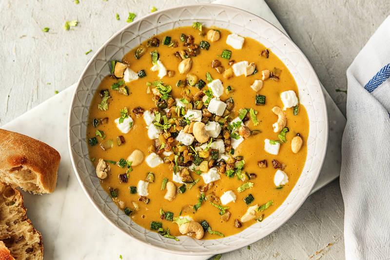 Soupe de pommes de terre à la feta à la péruvienne
