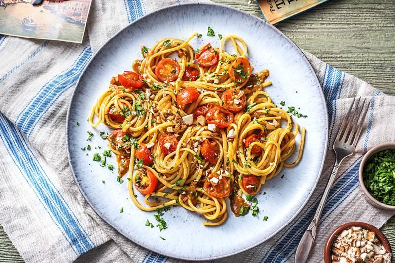 Linguine au beurre aux anchois