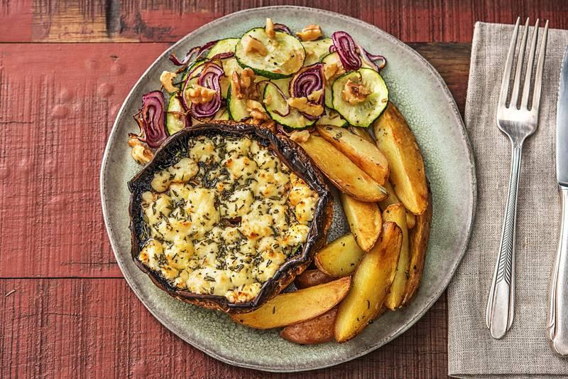 Portobello gratiné au fromage de chèvre
