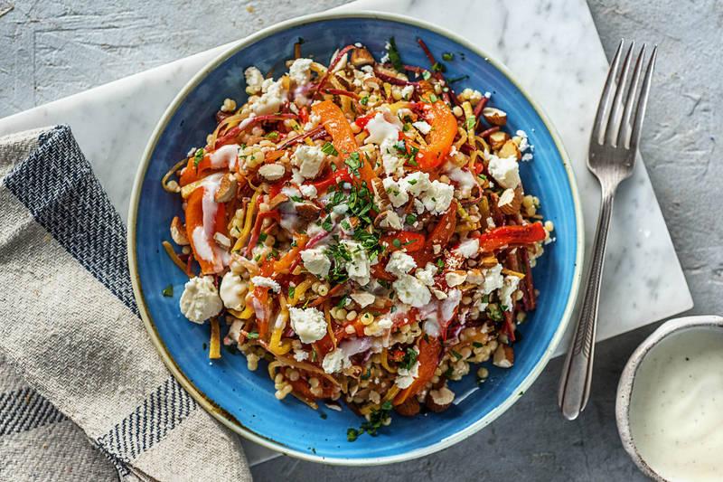 Couscous perlé aux carottes colorées