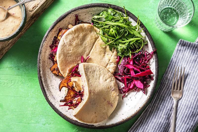 Shawarma vegetarien épicé aux pleurotes du roi