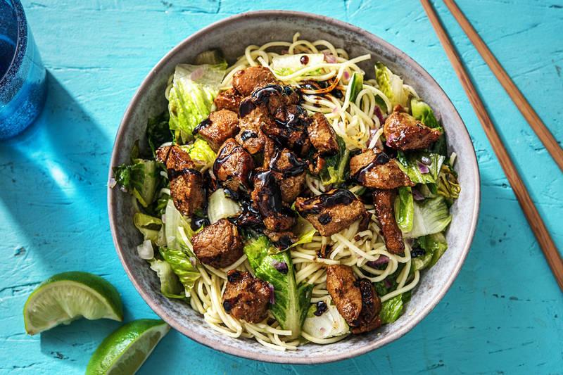 Emincé de porc dans une marinade sucrée