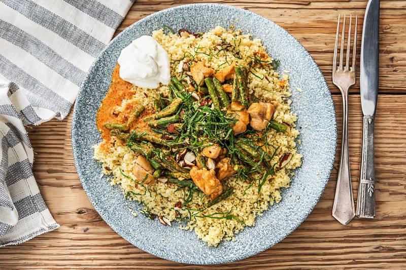 Couscous et poulet au curry