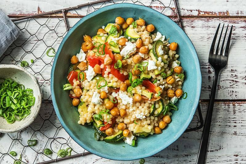 Couscous perlé aux pois chiches croquants