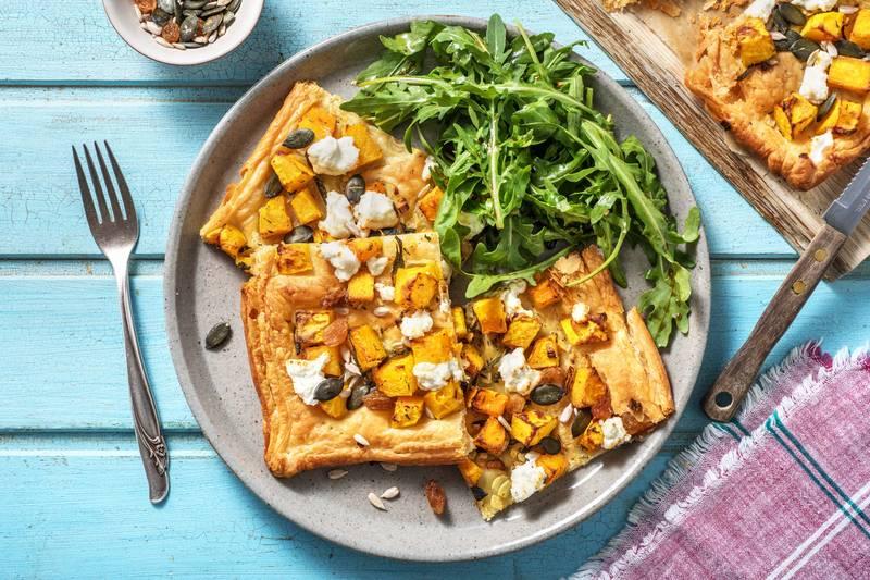 Tarte fine à la courge et au chèvre