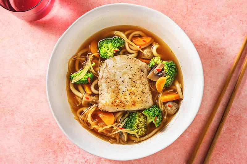 Ramen au filet d'aiglefin