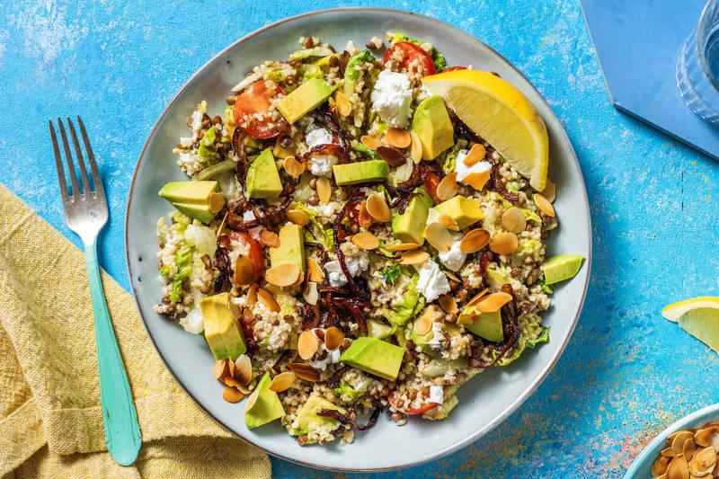 Salade de lentilles et boulgour à la feta