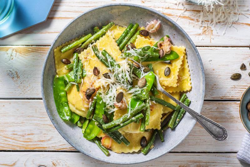 Ravioli au chou-fleur et au beurre noisette