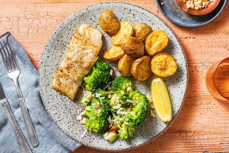 Cabillaud poêlé et brocoli croquant