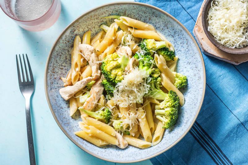 Pâtes au poulet façon Alfredo