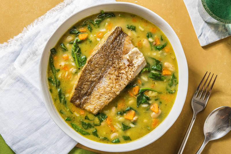 Minestrone à l'italienne et filet de merlu