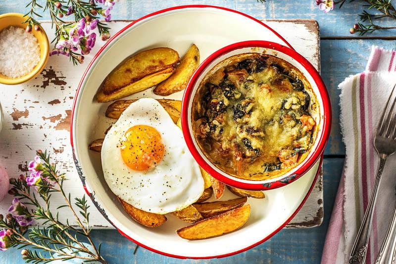 Gratin d'épinards à la crème