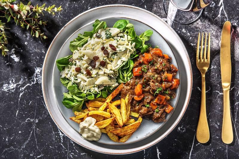 Ragoût de veau & frites maison