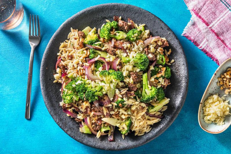 Orzo à la sicilienne au poulet & aux raisins secs