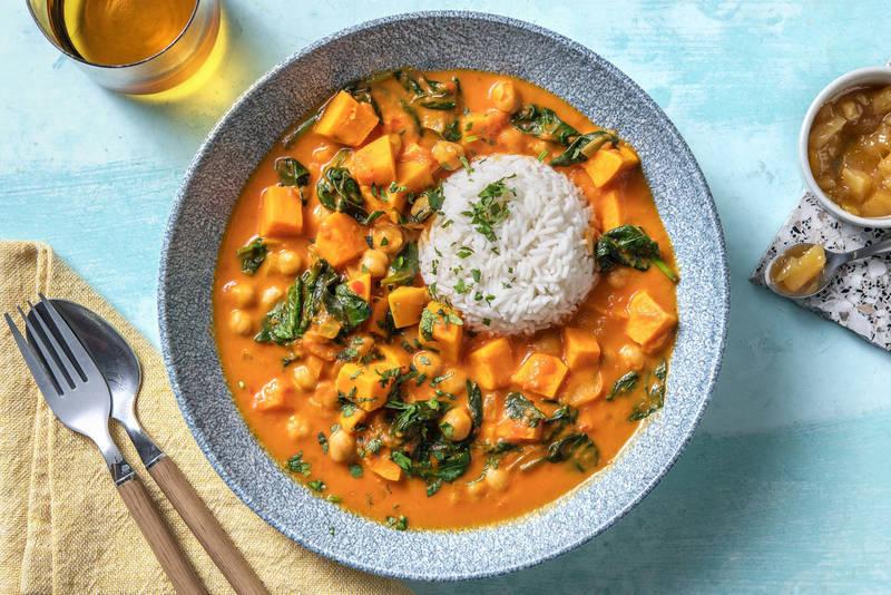 Curry indien de pois chiches & patate douce