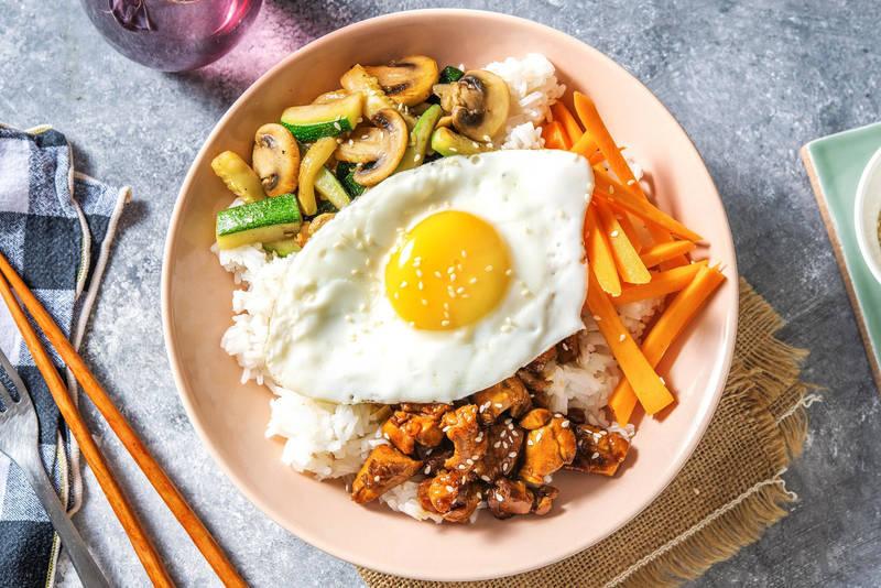 Bibimbap coréen au poulet