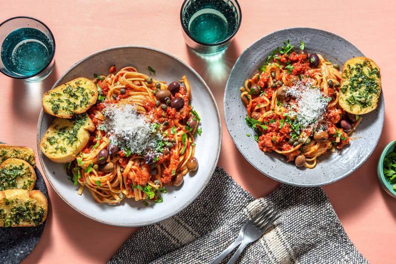 Linguine épicées alla puttanesca
