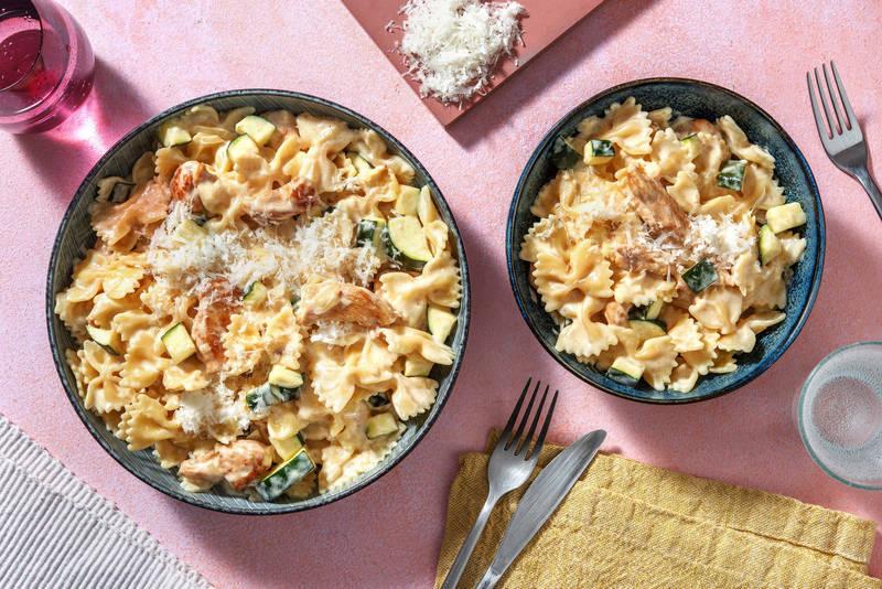 Penne sauce alfredo & brocoli à la crème