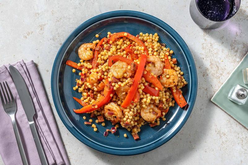 Couscous perlé crevettes & chorizo