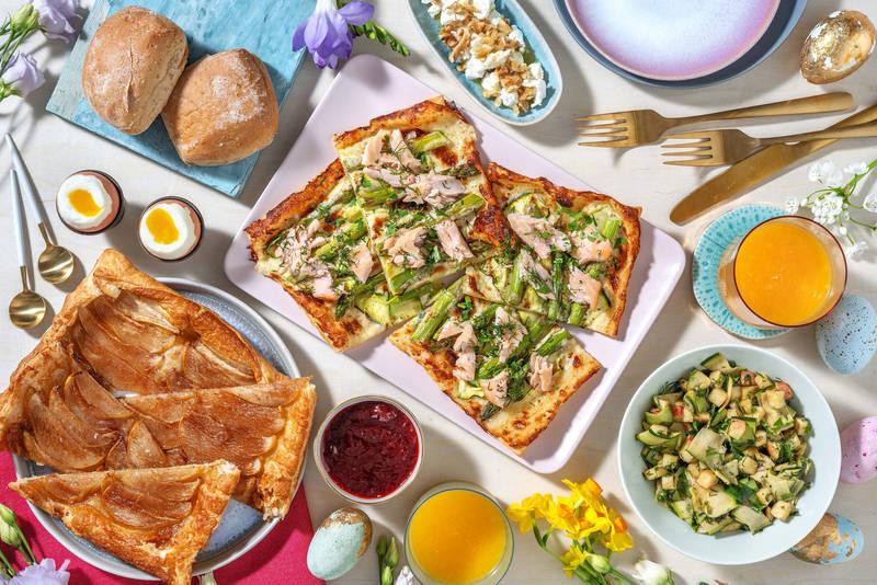 Brunch : tarte fine saumon & asperges
