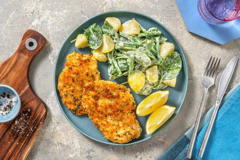 Poulet pané à la sauge & au romarin