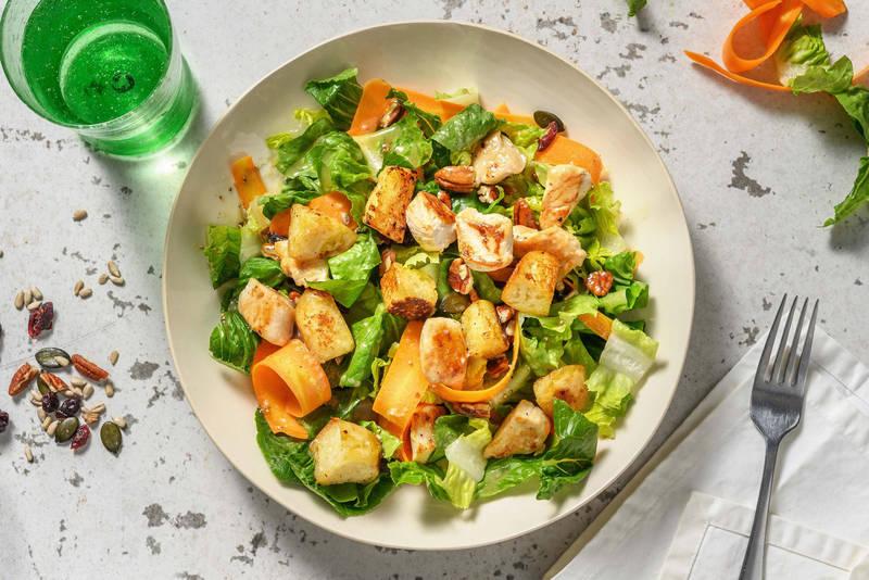 Salade de poulet, sucrine & cranberries