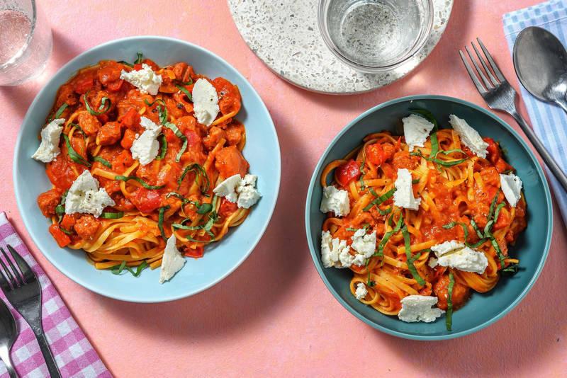 One pot pasta : linguine au chorizo