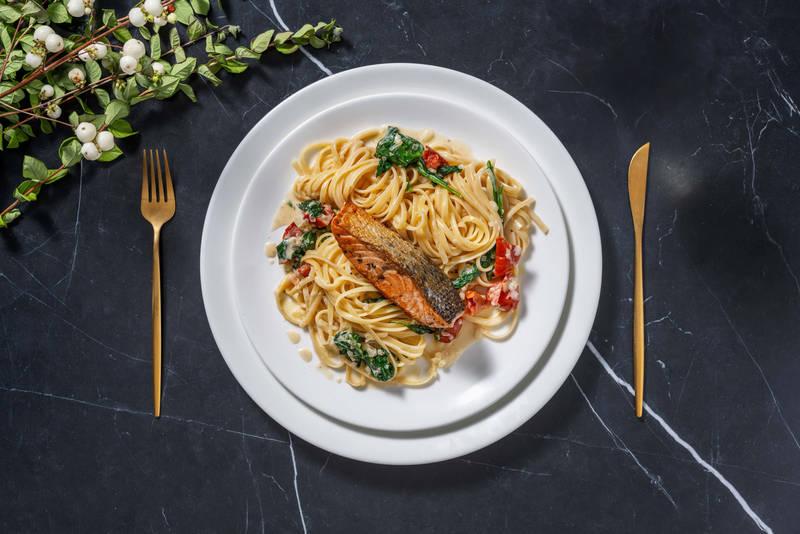 Saumon à la toscane & linguine