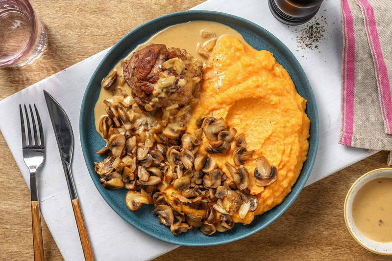 Paupiette de veau sauce à l'oignon
