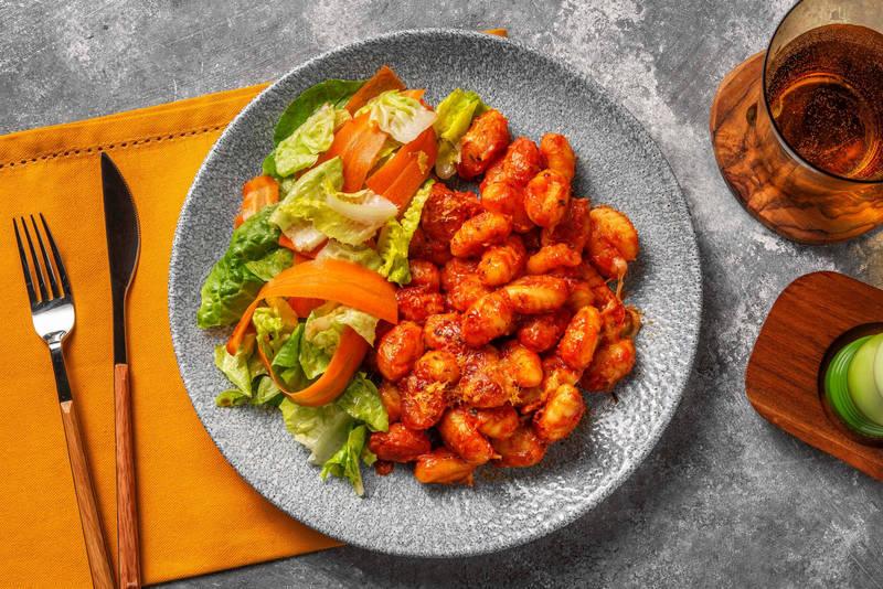 Gratin de gnocchi au fromage italien & sauce tomate