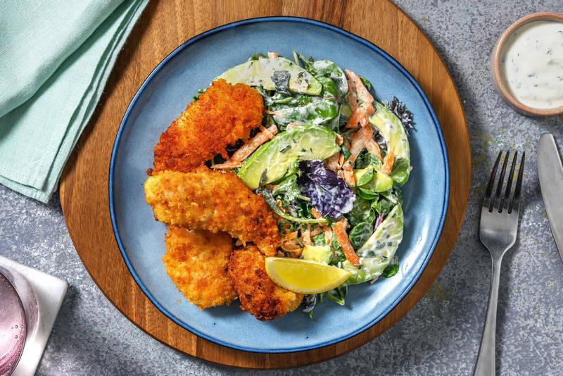 Tenders de poulet & salade sauce ranch