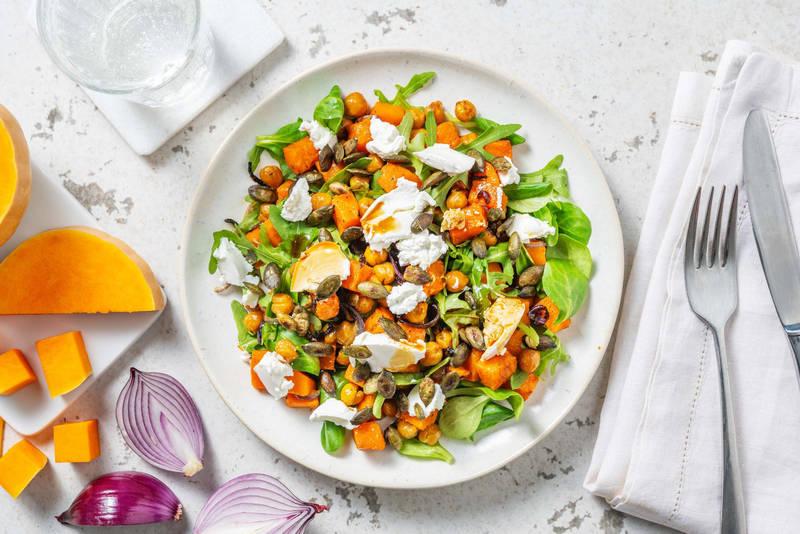 Salade de potiron & chèvre frais