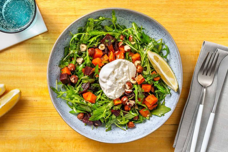 Salade de patate douce, betterave & buffala