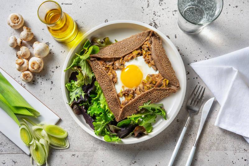 Galette bretonne sauce forestière