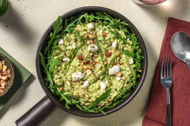 Risotto au pesto d'ail des ours maison