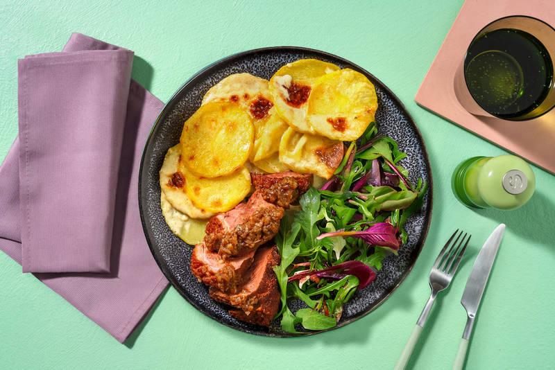 Canette à l'échalote & gratin dauphinois