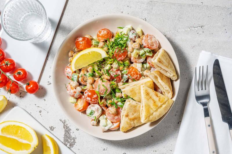 Salade de pois chiches grillés à l'orientale
