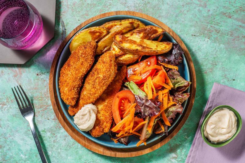 Les Tenders de poulet BBQ mouillent le mayo
