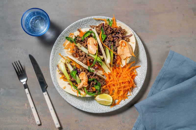 Tacos de bœuf à l'asiatique