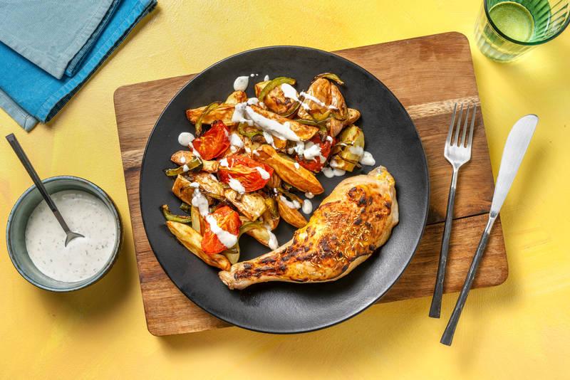 Cuisse de poulet rôtie à la méditerranéenne