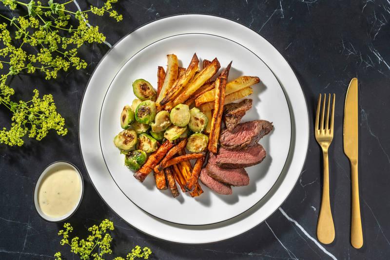 Pavé de bœuf sauce au bleu