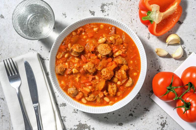Cassolette de porc, tomate & poivron