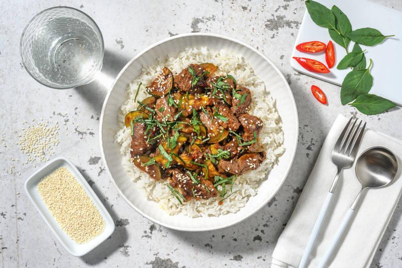 Bœuf sauté au basilic thaï