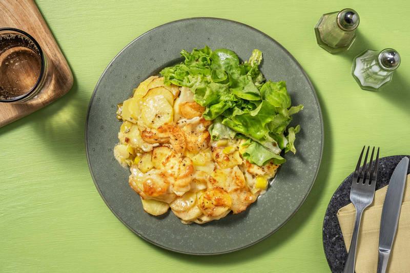 Gratin de céleri-rave & poireaux
