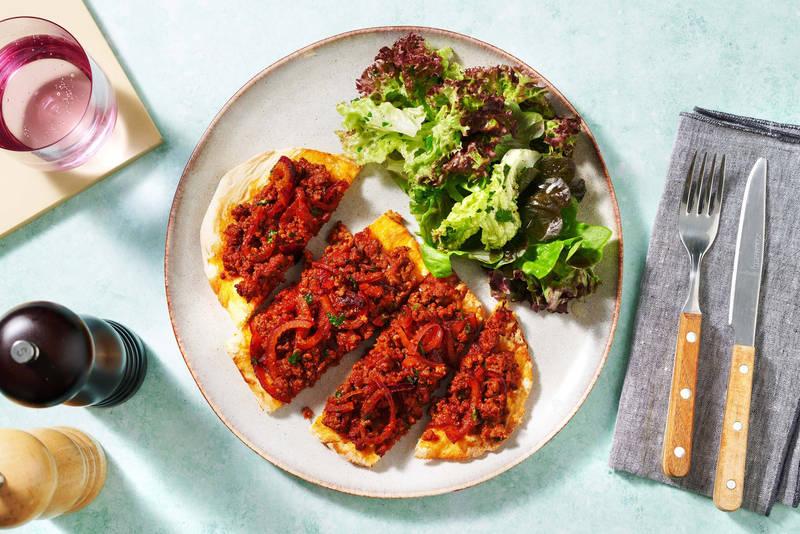 Pain garni au bœuf à la levantine