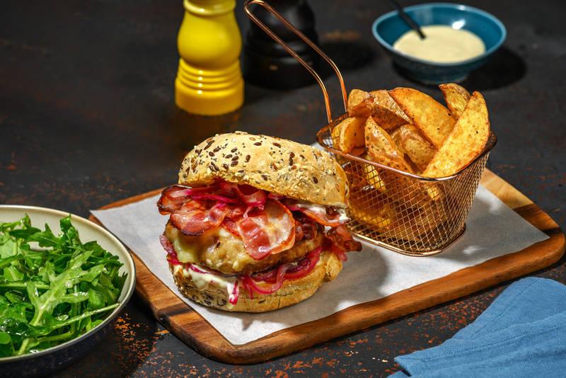 Le Frenchy Burger : bœuf, oignons & cantal