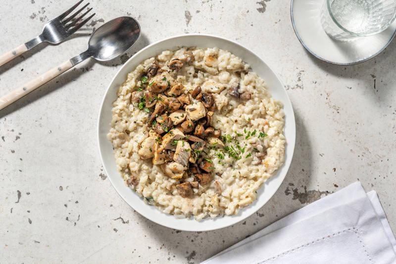 Risotto frenchy dinde poêlé & champignons