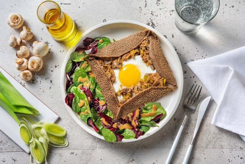 Galette bretonne légère aux champignons