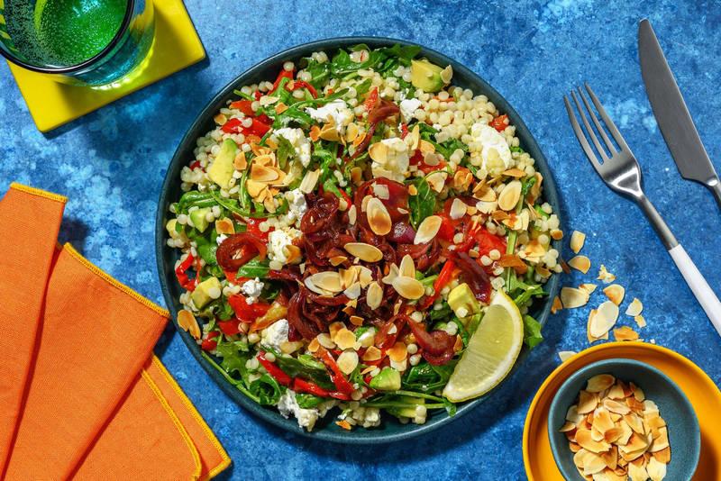 Salade de couscous perlé & chèvre frais