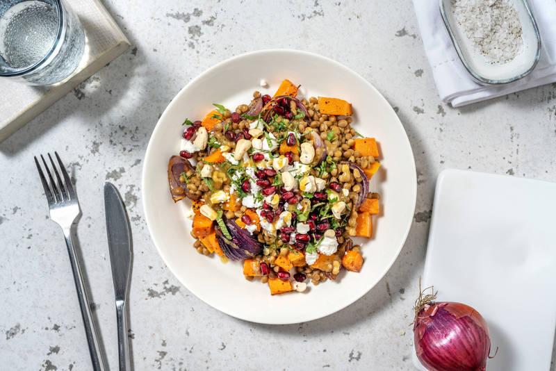La radieuse : salade de patate douce & grenade